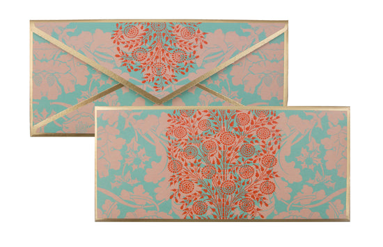 Blue and Pink Motif Envelope