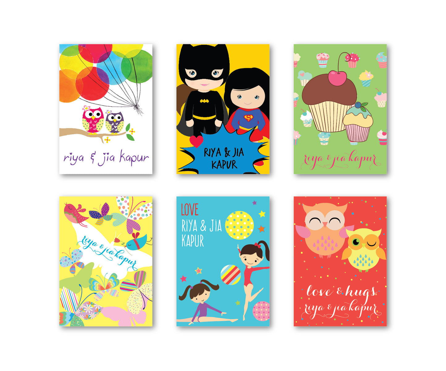Girl Cute Party Set of 90 Gift tags