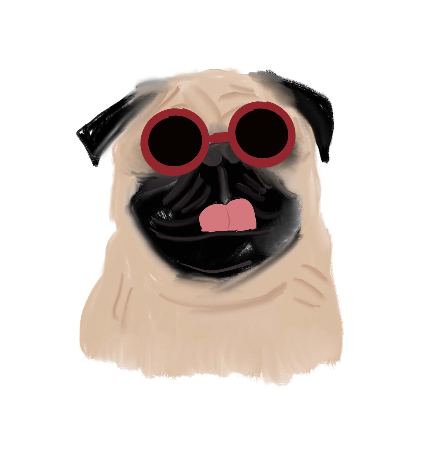 personalised Pug note card for your greetings