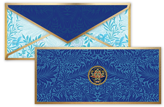Load image into Gallery viewer, Blue Floral Gift Envelope
