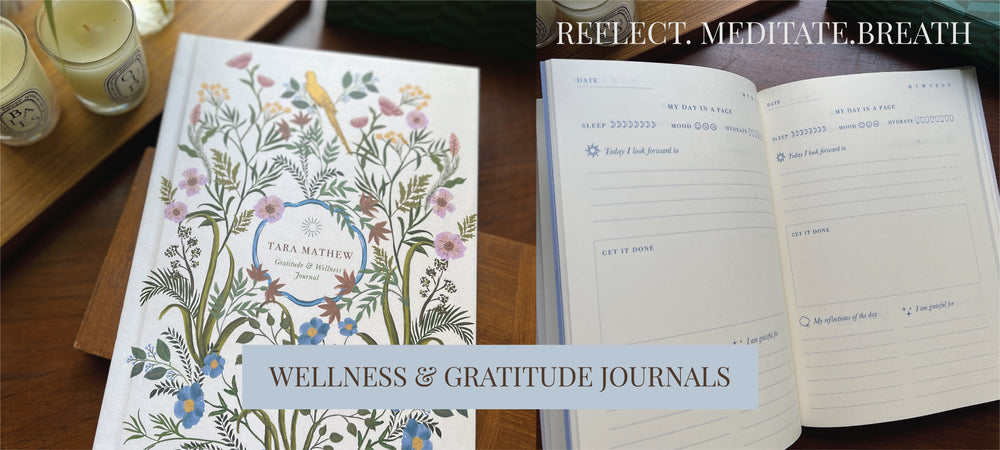 Cultivate a practice to check in with yourself. Personalised Wellness & Gratitude Journals 