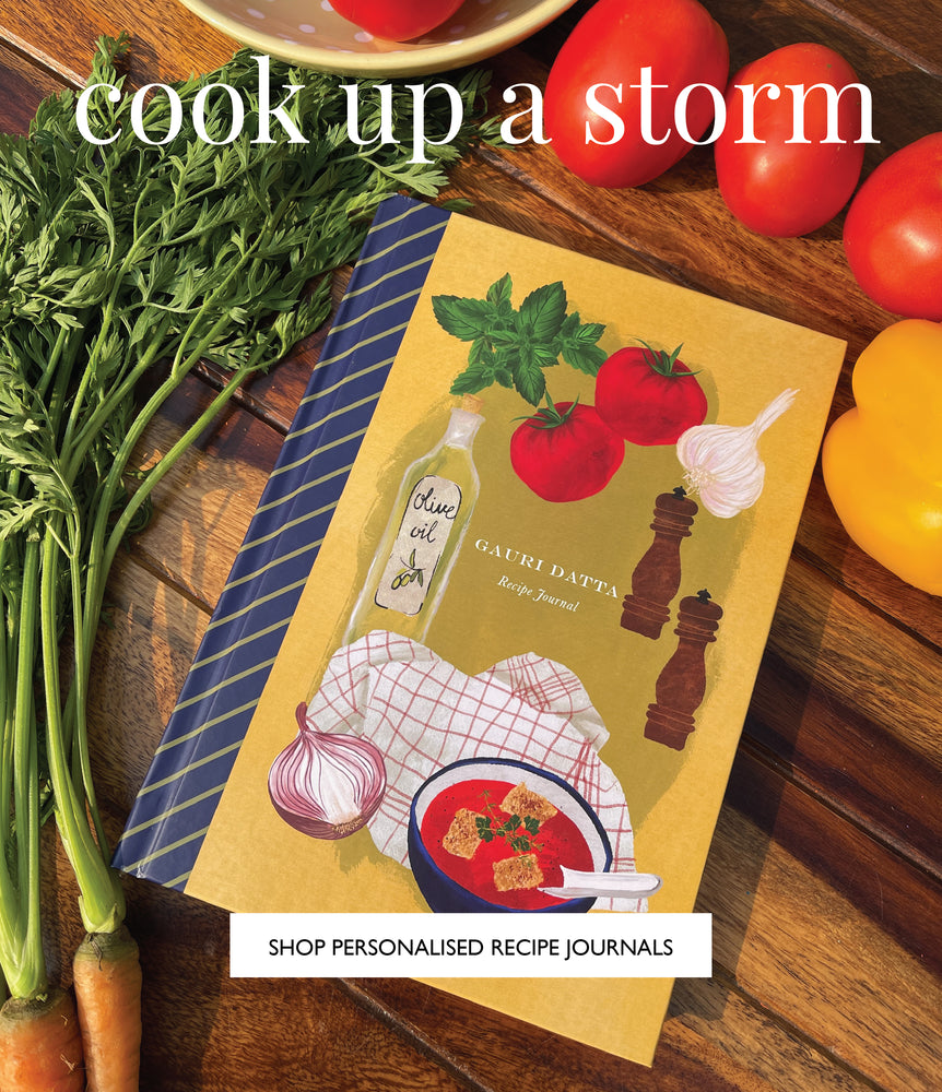A perfect place for your recipes, personalised recipe journals