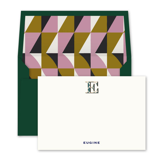 Load image into Gallery viewer, Geometric Monogram Notecards
