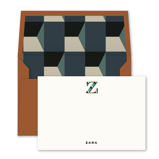 Load image into Gallery viewer, Geometric Monogram Notecards
