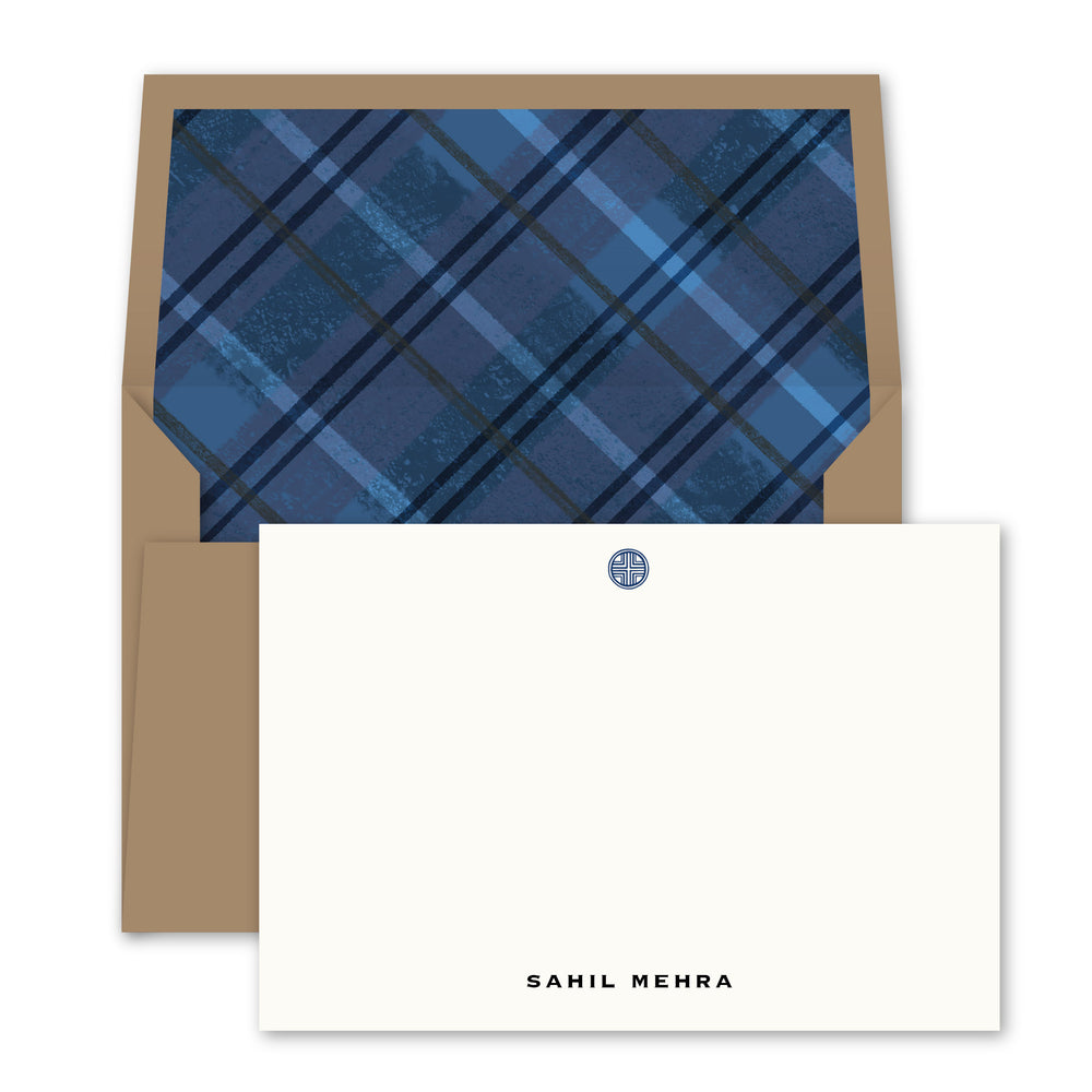 
                
                    Load image into Gallery viewer, Blue Plaid Notecards
                
            
