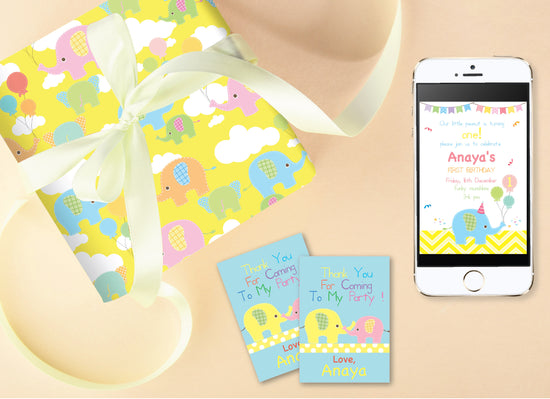 Load image into Gallery viewer, Baby Elephant Birthday Bundle
