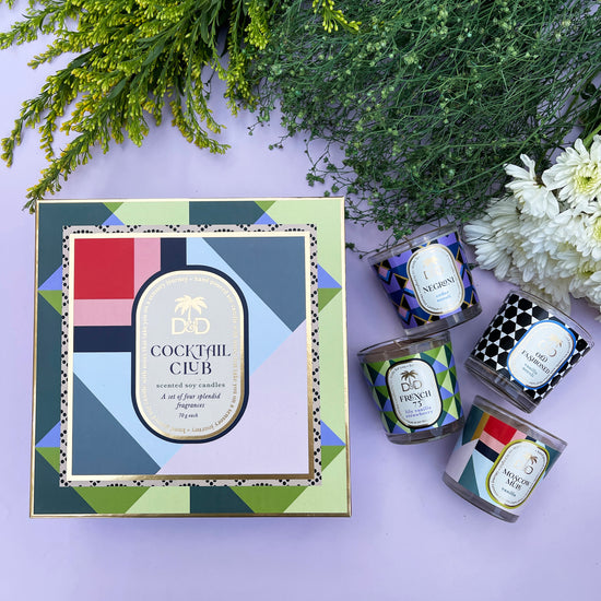 Load image into Gallery viewer, Cocktail Club set of scented soy candles

