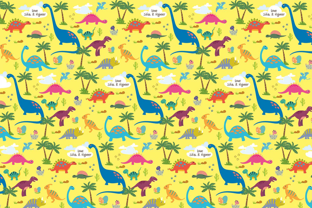 
                
                    Load image into Gallery viewer, Dinosaur Customized 100 Wrapping Sheets
                
            
