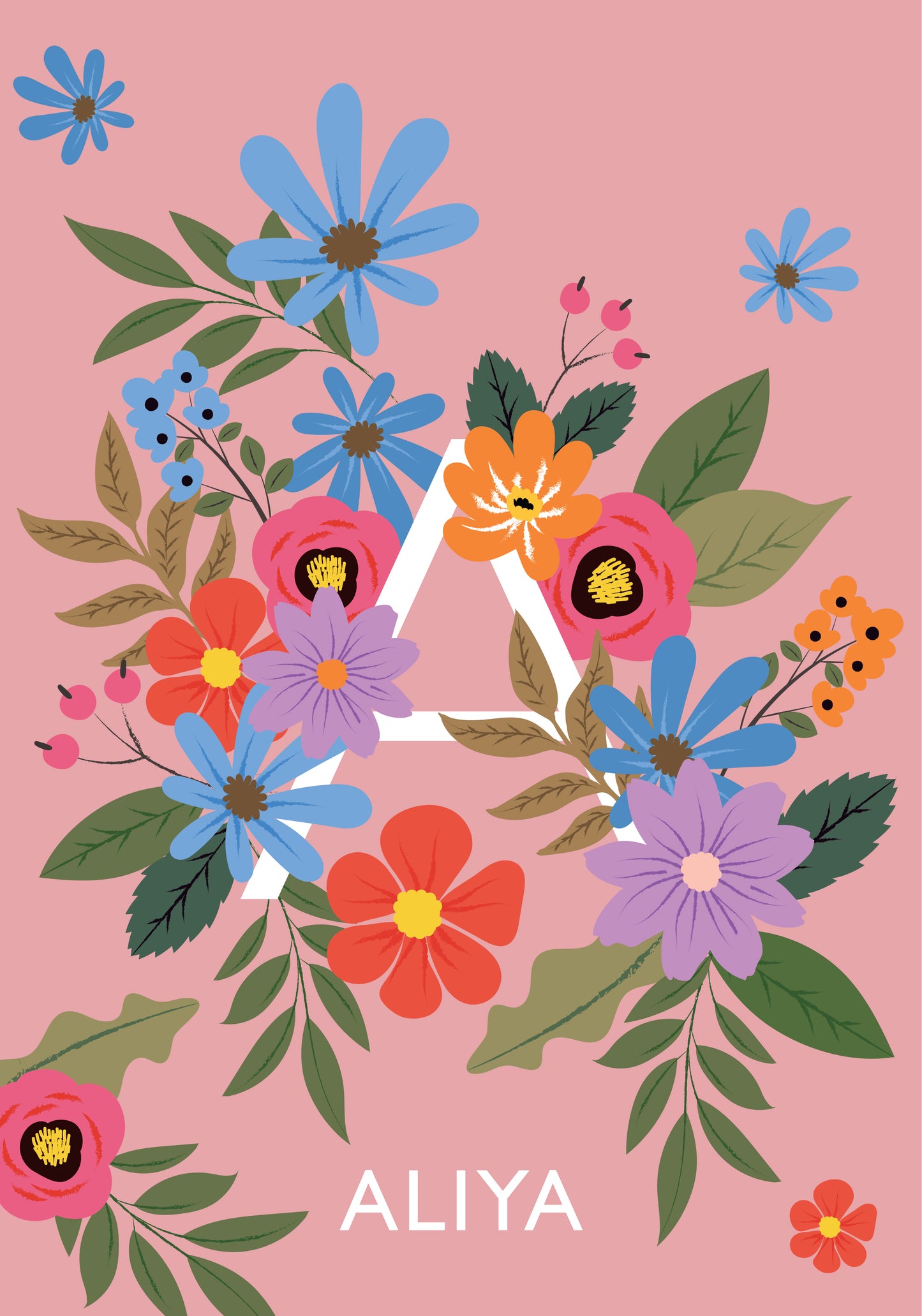 Floral Personalised Folder