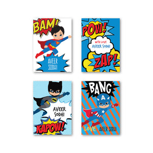 Superhero Set of 40 Gift Tag