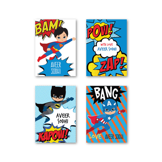 Load image into Gallery viewer, Superhero Set of 40 Gift Tag
