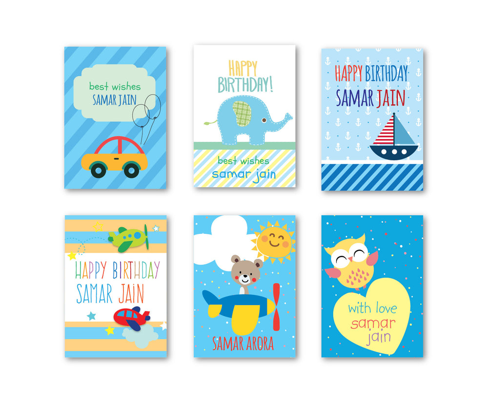 Blue Party Set of 90 Gift tags