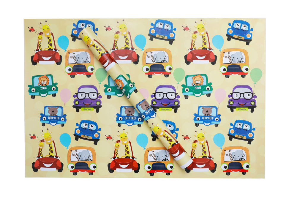 Cute Cars Wrapping Sheets
