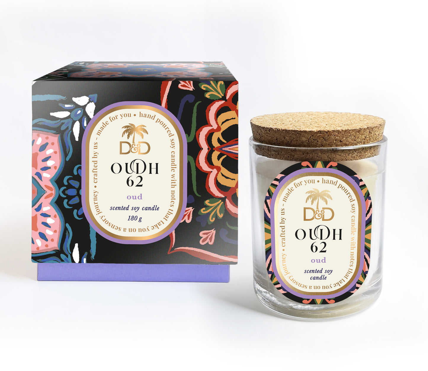 oud scented soy candle
