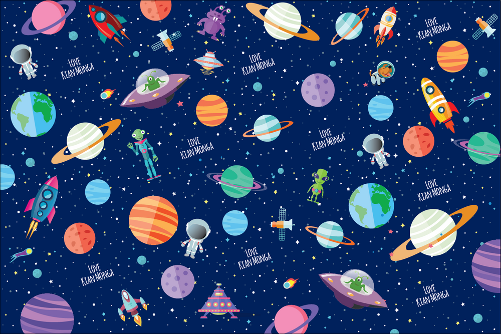 Outer Space Customized 100 Wrapping Sheets
