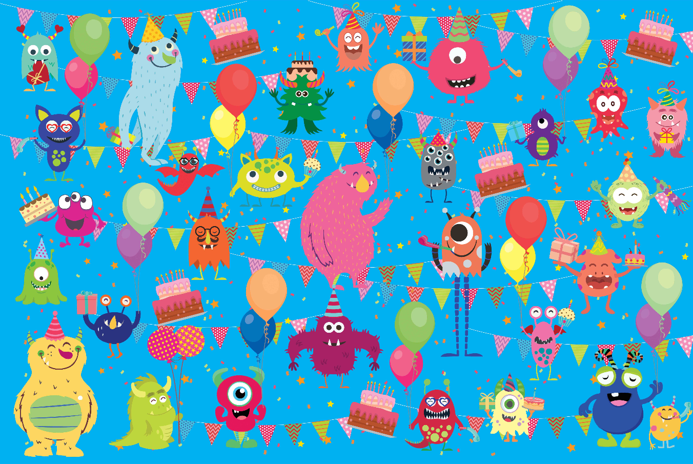 Friendly Monster Wrapping Sheets