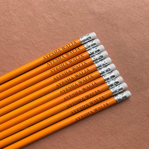 Personalised Orange Pencils