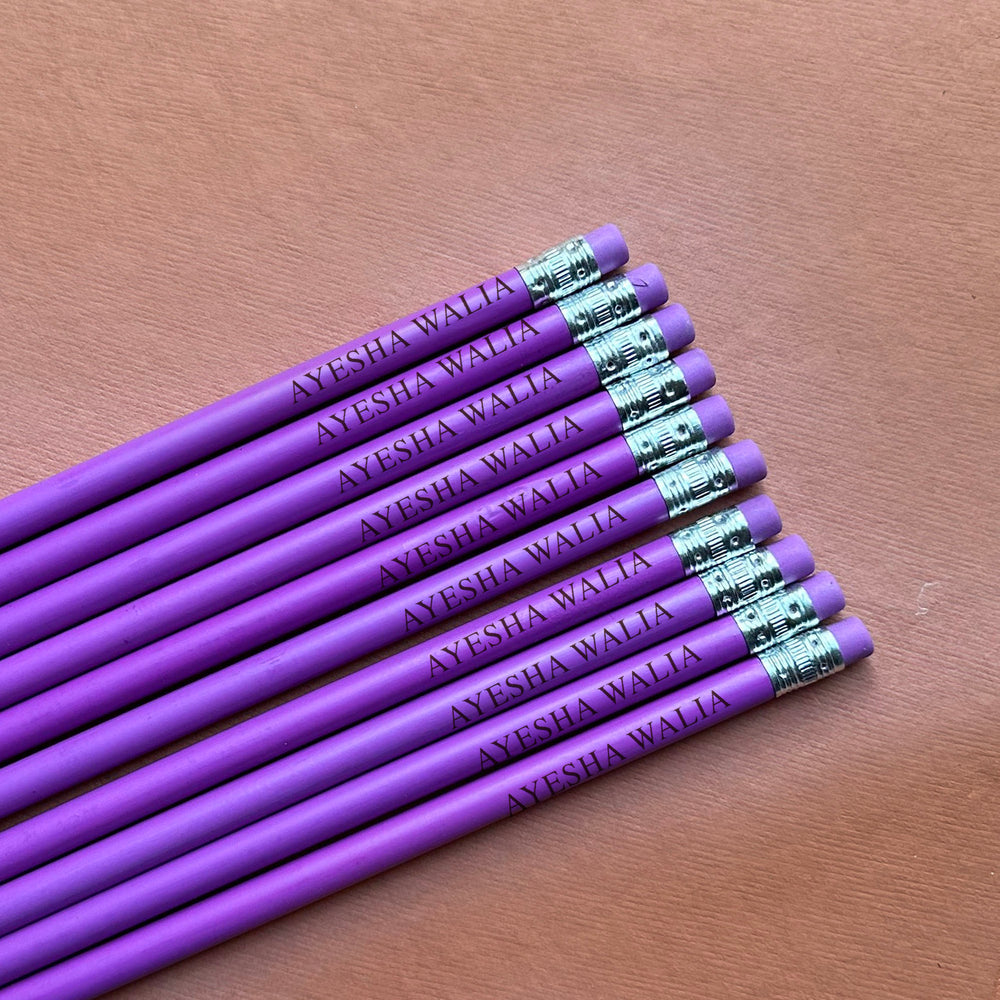 Personalised Purple Pencils