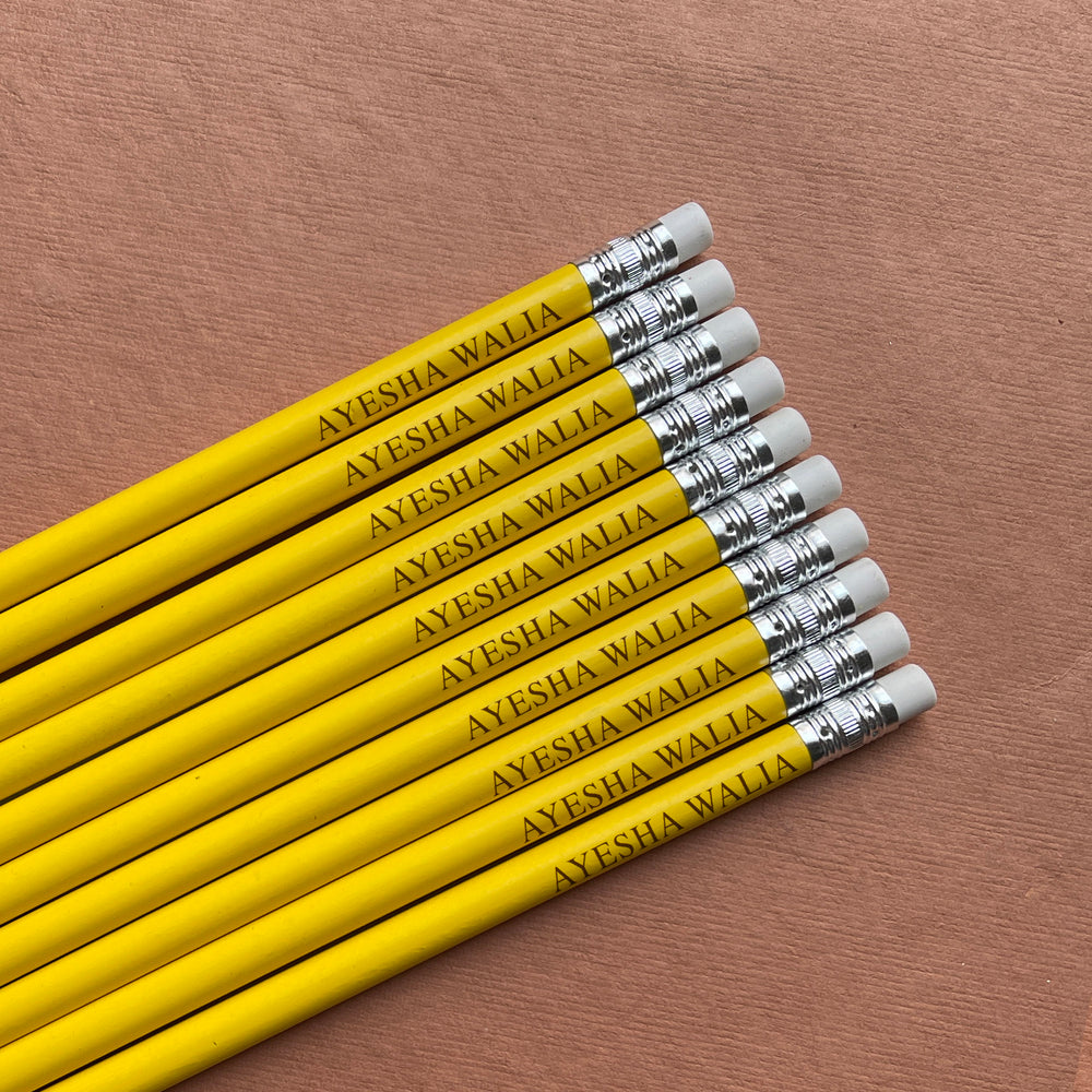 Personalised Yellow Pencils